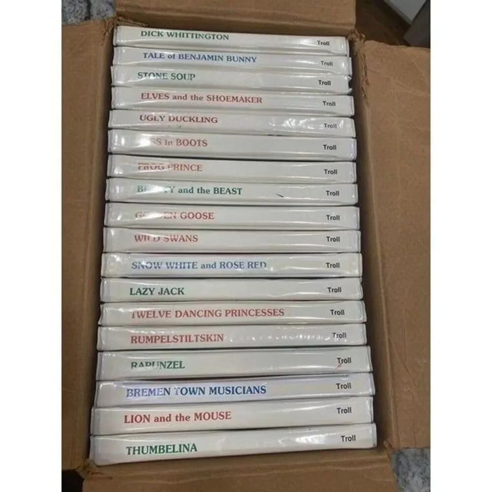 Vintage 70's 80's Collection 18 Fairytale Read Along Cassette Tapes Troll Books
